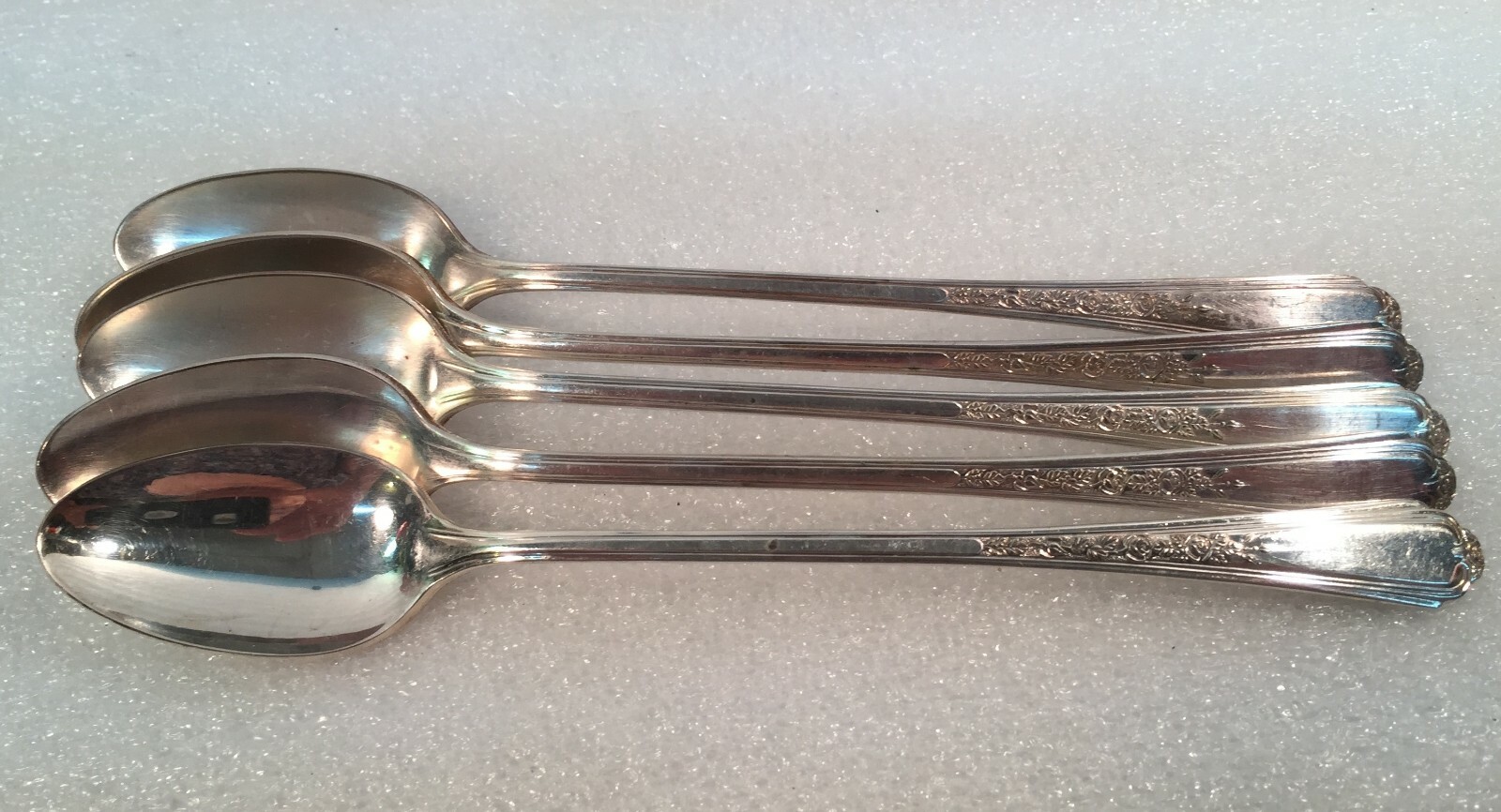 Plymouth Silverplate JEWEL Iced Tea Spoons Set of 5