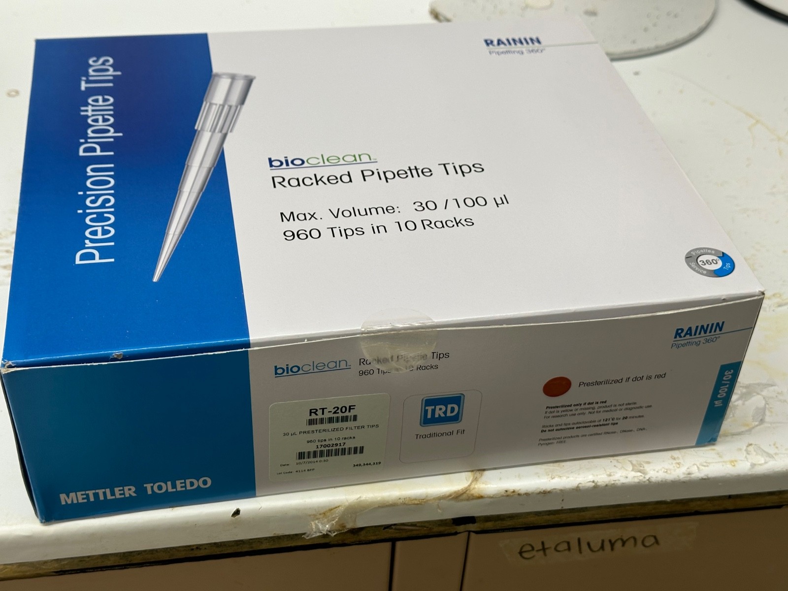 Rainin BioClean RT-20F 30µL Filter Pipette Tips 960 Tips Open Box Sealed Racks