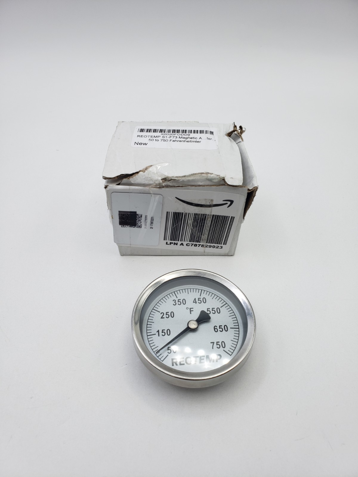 Reotemp S1-F73 2.5" Magnetic Dial Analog Thermometer 50-750 Degrees Fahrenheit