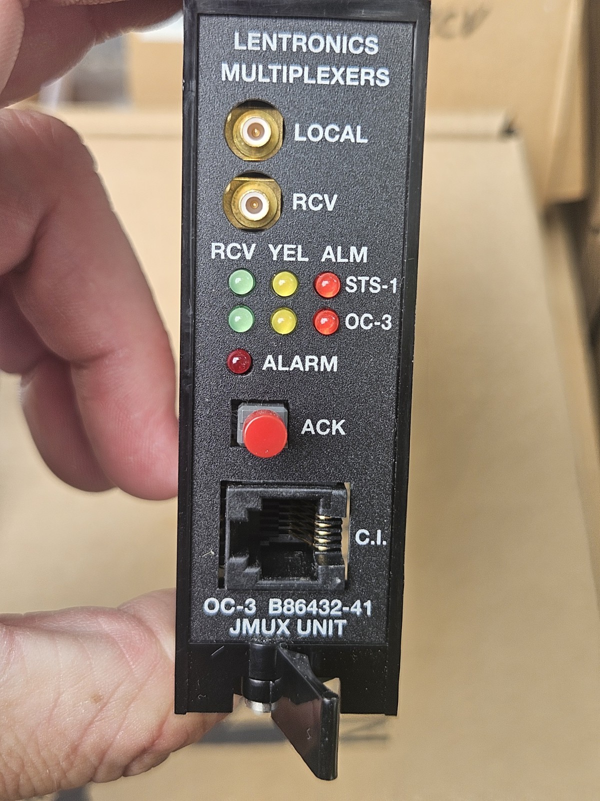 LENTRONICS MULTIPLEXERS OC-3 B86432-41 JMUX UNIT FLASH V1.02