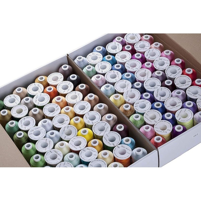 120 Colors Polyester Embroidery Thread Kit High Quality Machine Compatible New