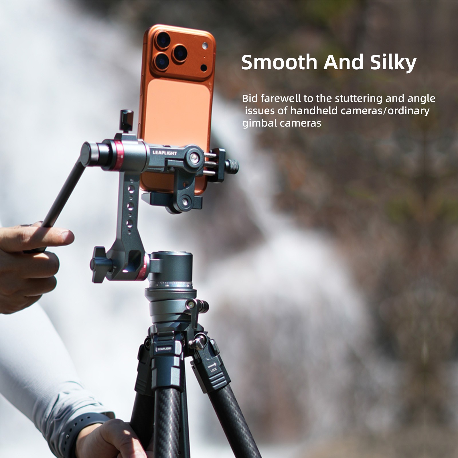 Gimbal Stabilizer Three-Axis Tripod Fluid Head Pan Tilt Quick Release Handle Cla