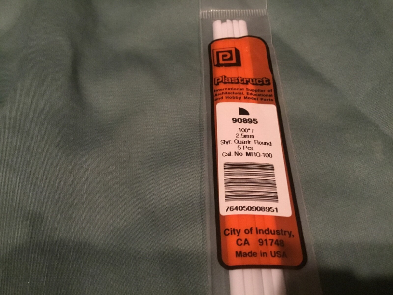 Plastruct MRQ-100 Qtr-Round Rod.100(5) PLS90895