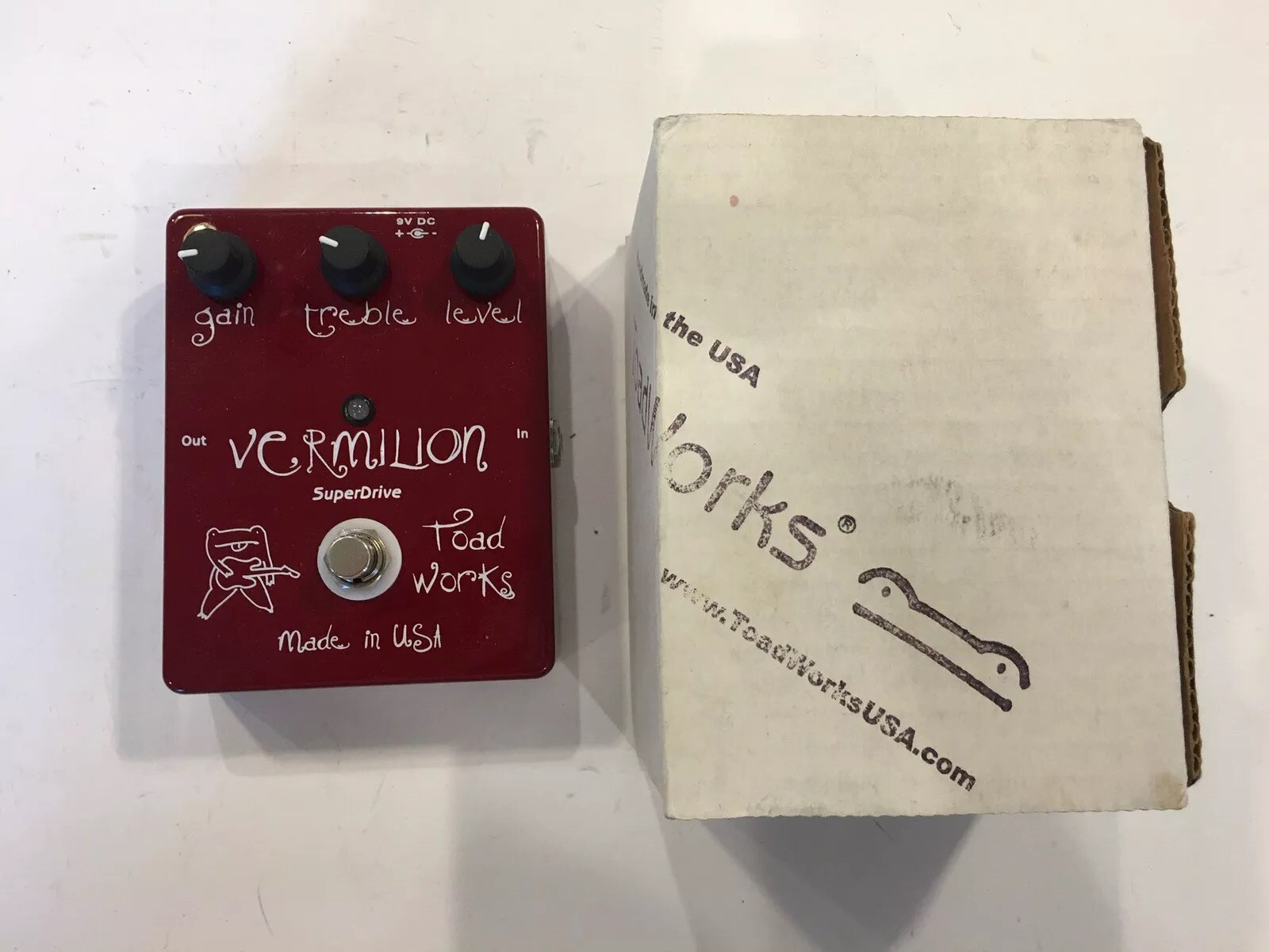 Toadworks Vermilion Superdrive Overdrive Distortion Rare Guitar Effect Pedal