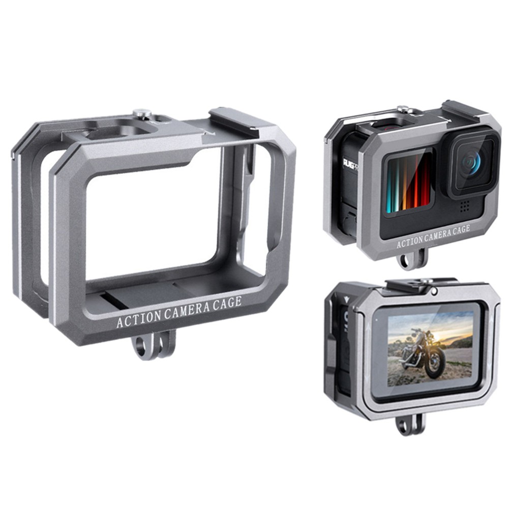 Side Open Anti-Shock Camera Housing Frame Case Cage For GoPro Hero10 9 Black