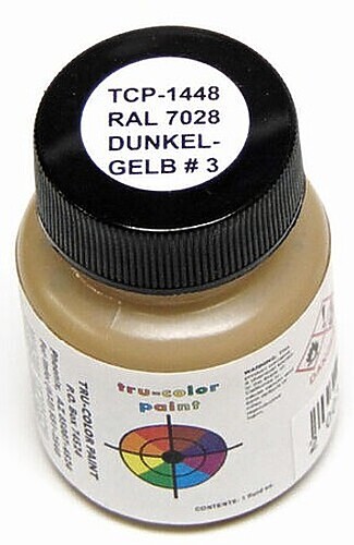 Tru-Color RAL-7028 Dunkelgelb #3 1oz - Hobby and Model Solvent Paint - #1448
