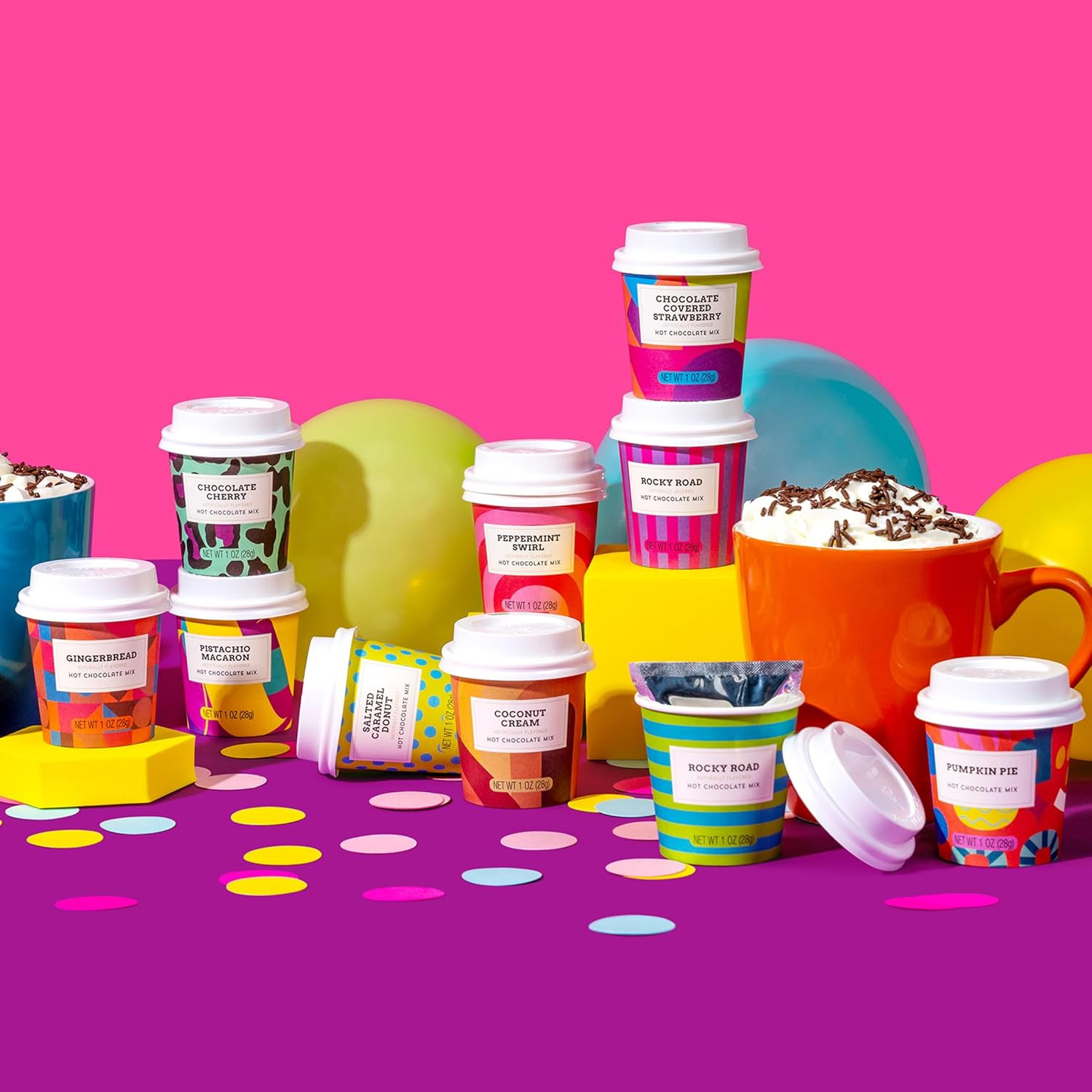 Bombombs, Hot Chocolate Mix Gift Set with Mini Cup Packaging, Dessert Flavors In