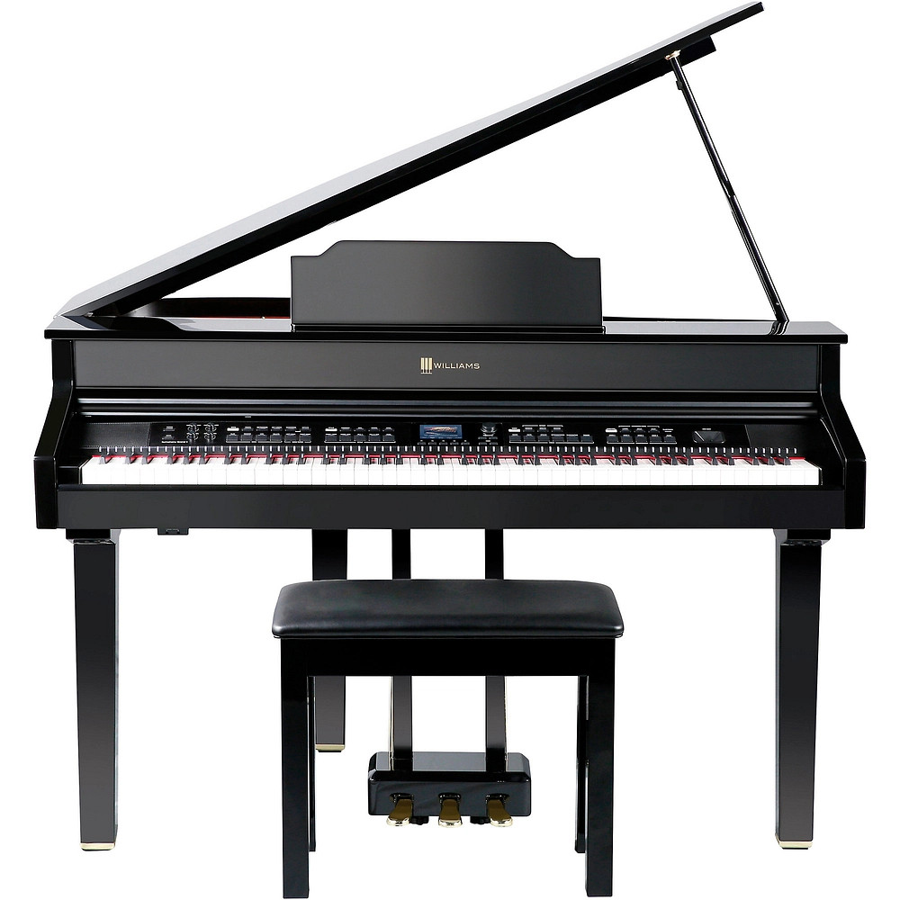 Williams Symphony Grand II Digital Micro Grand Piano With Bench Black 88 Key