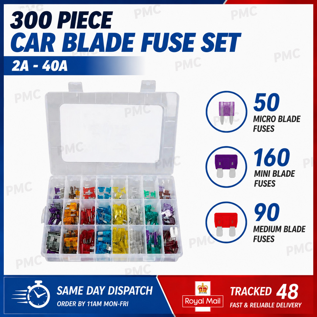 FOR FORD C MAX - 300PC CAR FUSE MICRO MINI STANDARD BLADE FUSES