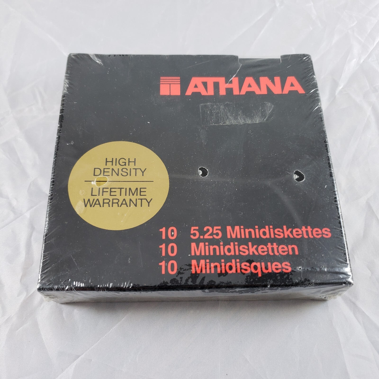 Pack of 10 Minidiskettes Athana 3.5" High Density Model 47-9501 FACTORY SEALED