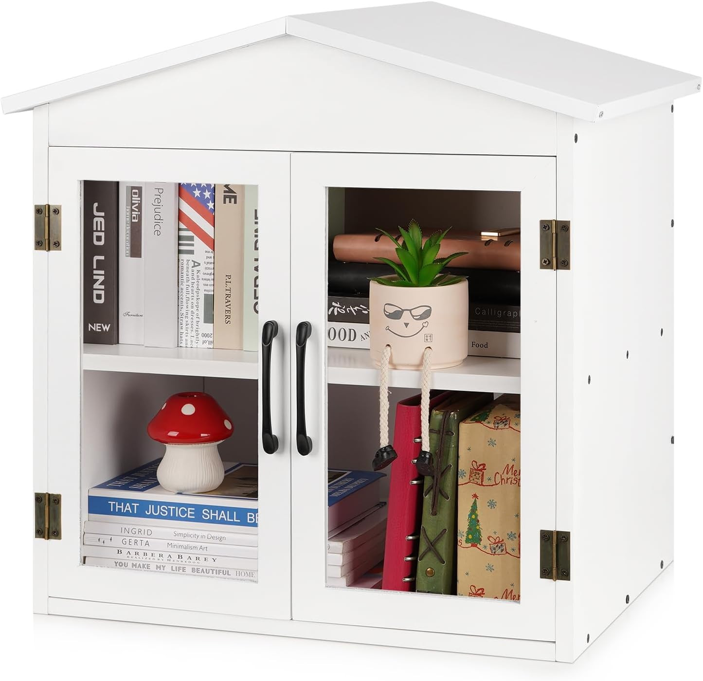 Outdoor Library Outdoor Book Box Storage Small Wooden Cabinet Little Literature