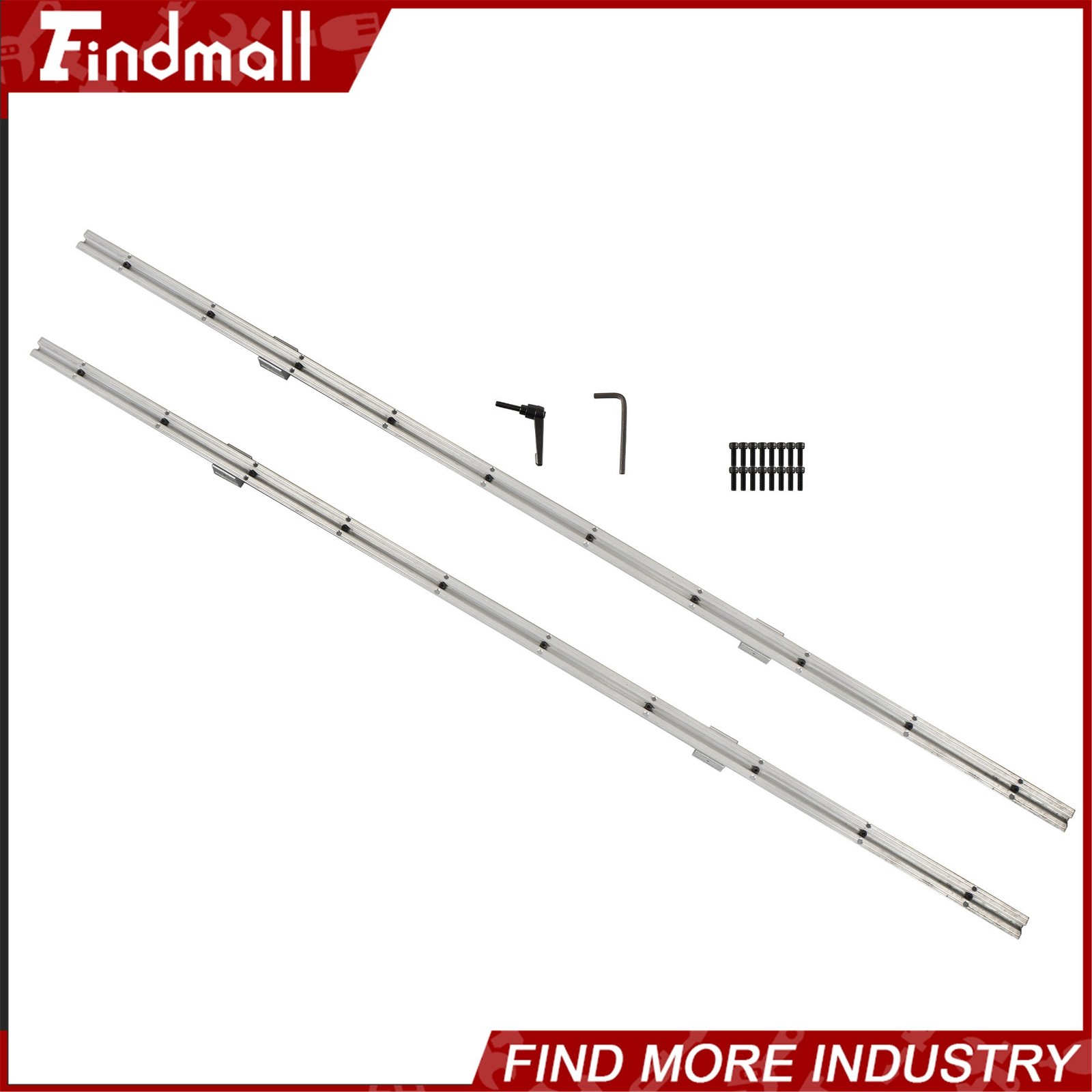 Findmall SBR12 Linear Rail 1500mm Kit w/4 Blocks - For CNC Machine Guide Set