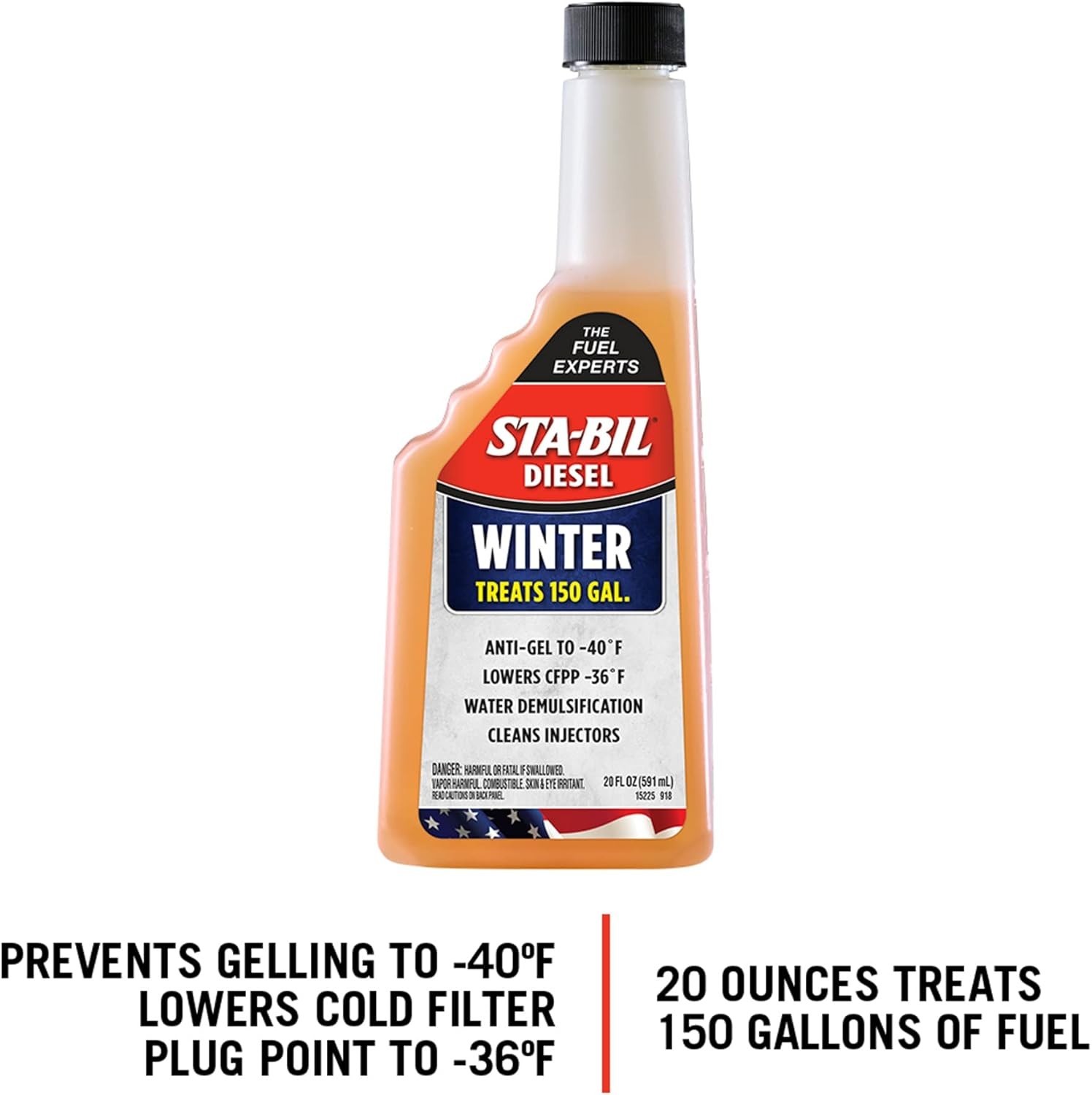 Sta-Bil Diesel Winter Anti-Gel 20 fl. oz. - Protects Fuel Systems to -40°F