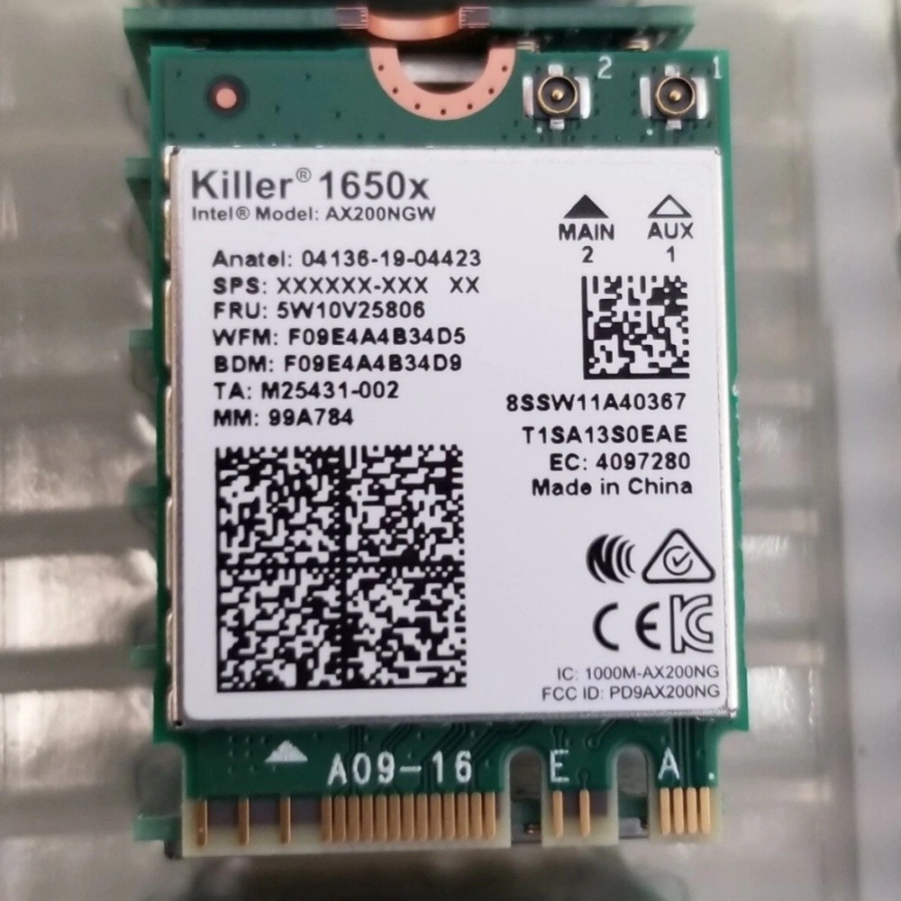 Killer1650x AX200NGW M.2 Wi-Fi 6 2.4Gbps Dual Band Bluetooth 5.1 NGFF card TKNXX