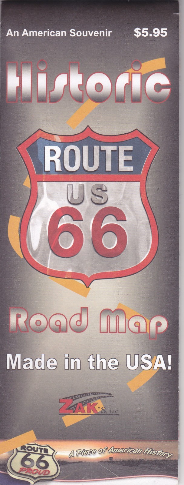 2009 Color Road Map of Historic Route 66