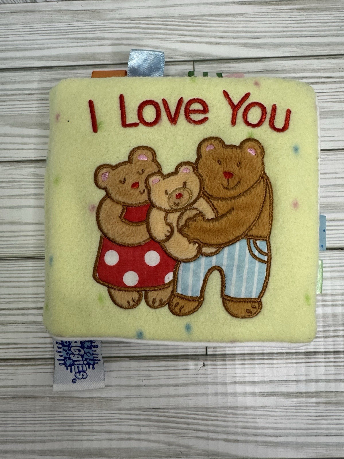 Taggies I love You Bears Cloth Baby Book 2004 Cartwheel Inc