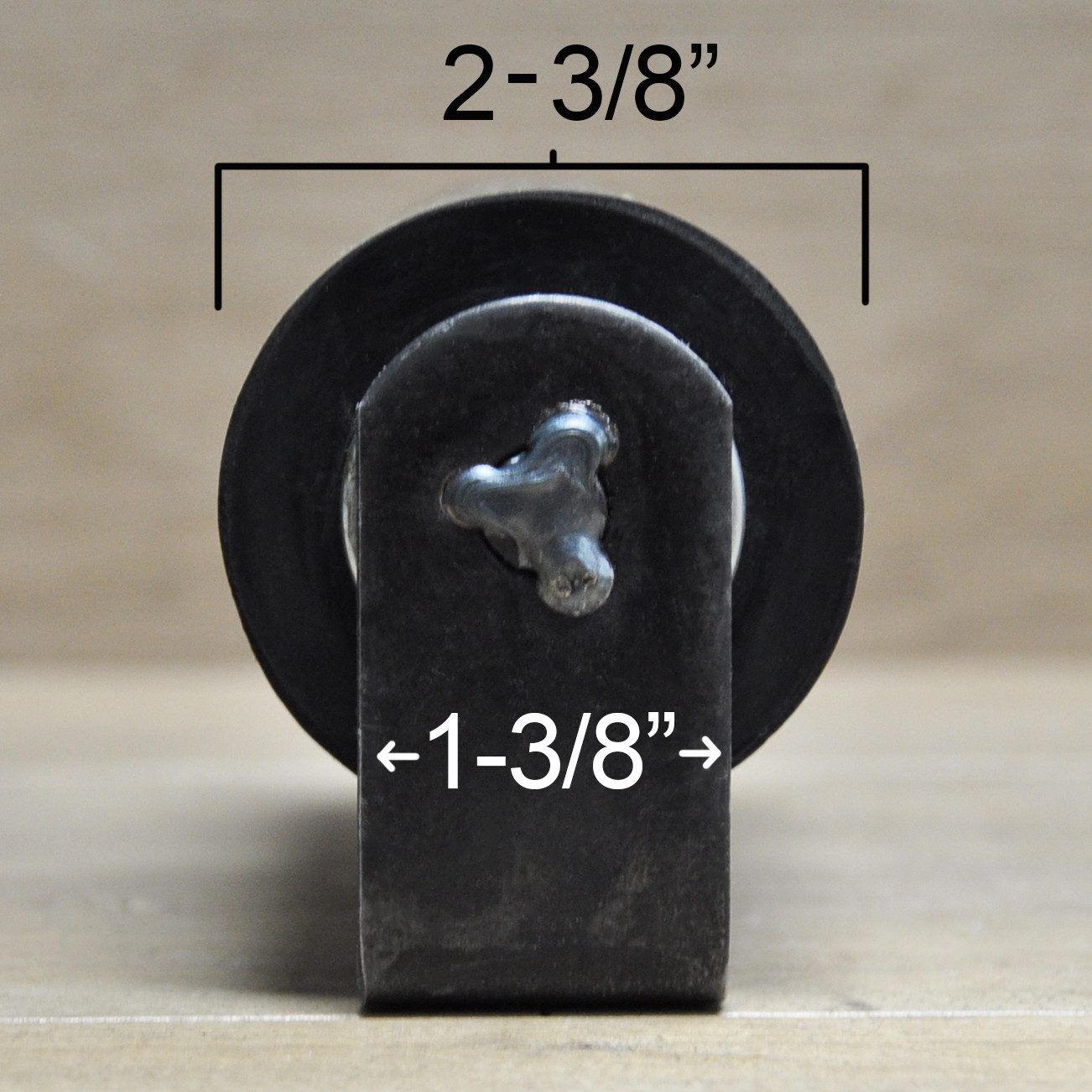 Gate Roller Rubber Top Guide Rubber 6" Sliding Rolling Slide Black | 2 QTY