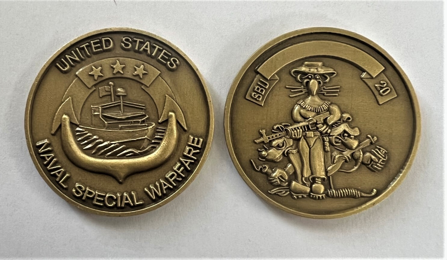 SBU-20 River Rats Special Warfare Challenge Coin #1  SBT SWCC SEAL SDV  Topgun