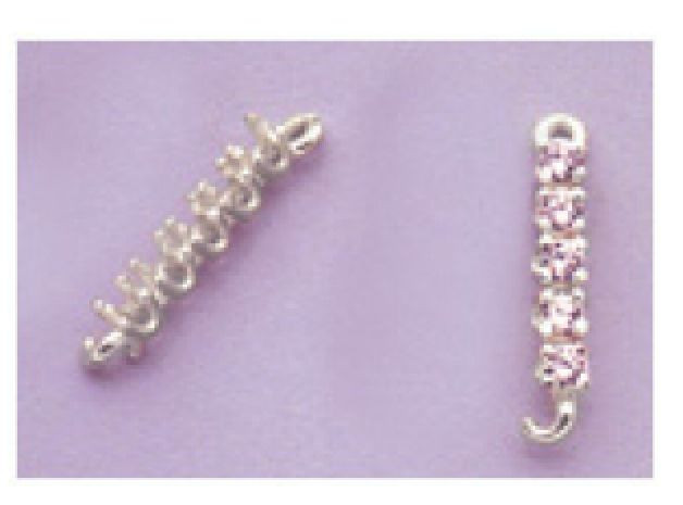 Pair of Sterling Silver Pre-Notched Earring Extenders for Five 2.5mm Round Gems