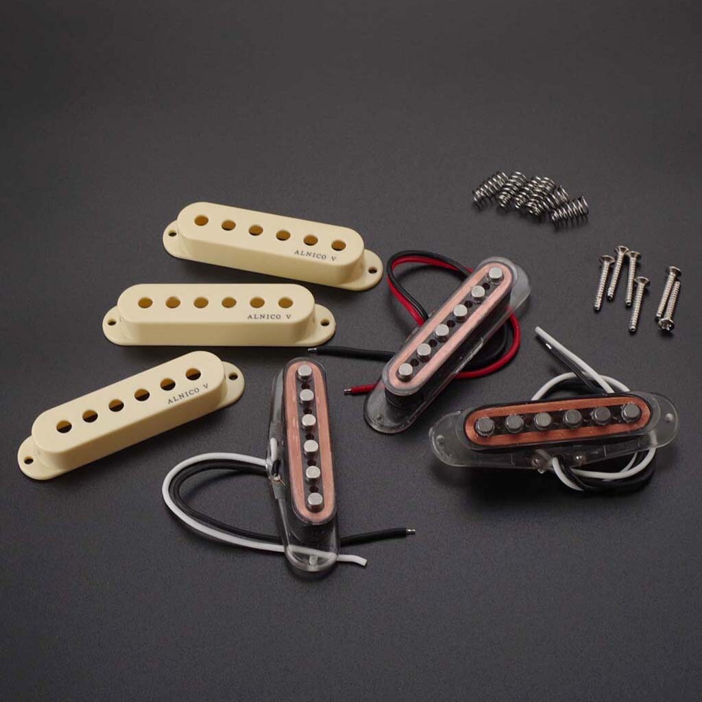 Genuine Alnico 5 Single Coil Pickups SSS Guitar Neck Middle Bridge Sets for ST