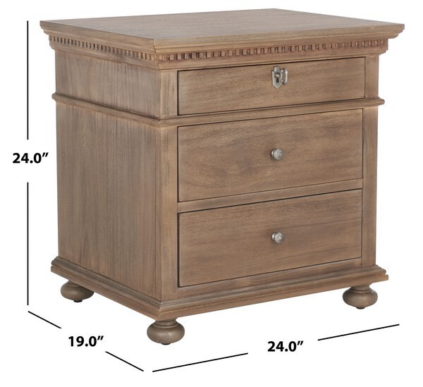 Safavieh Allisyn 3 Drawer Wood Nightstand, Reduced Price 2172716805 SFV7706B