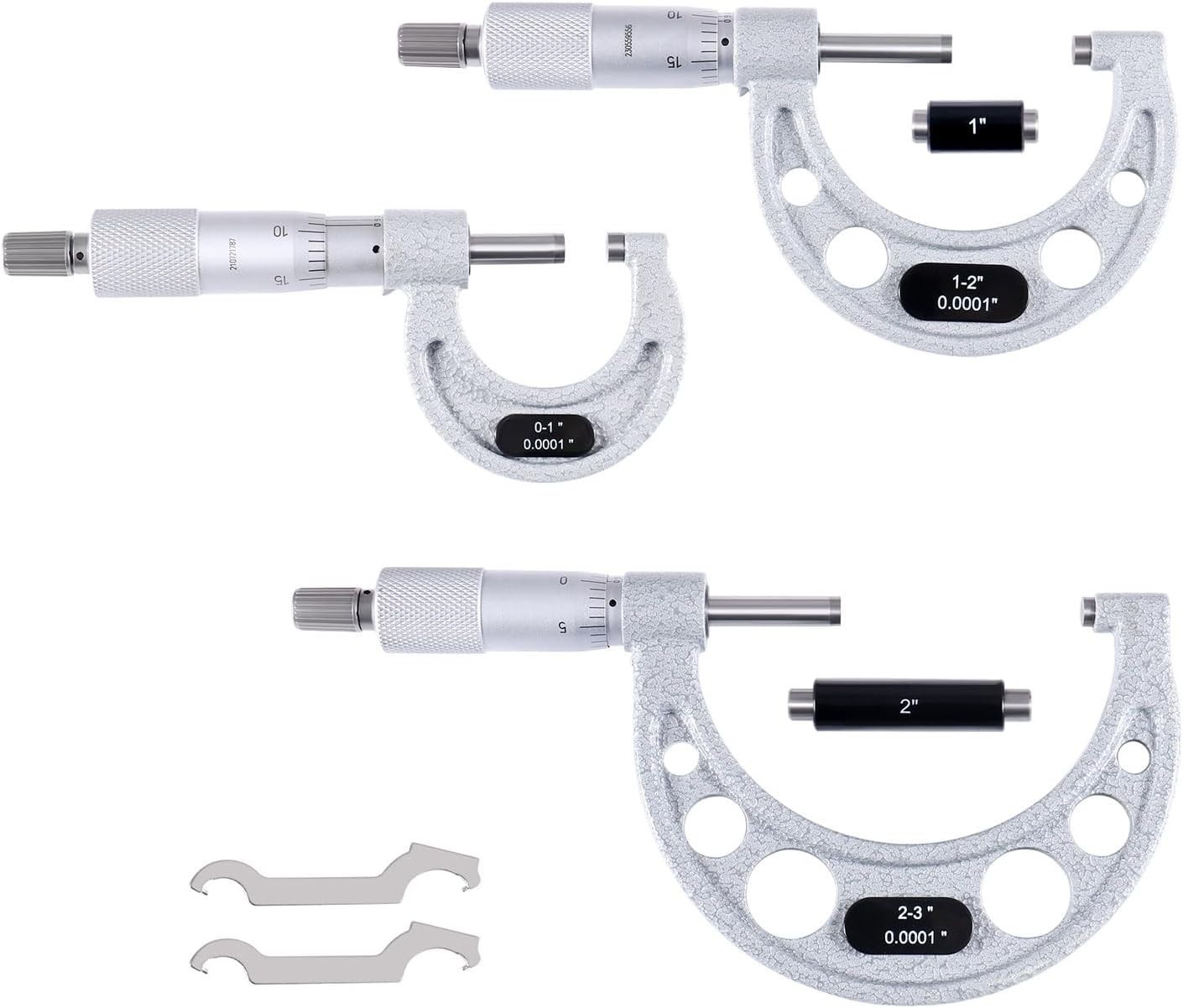 Ultra-Precision Outside Micrometer Set, 0-3 Inch with Calibration Standards