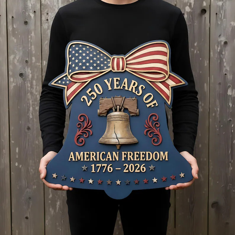 Liberty Bell Wall Sign with Rope