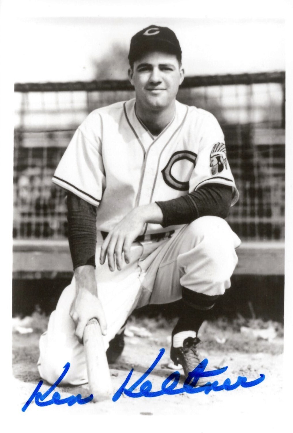 Ken Keltner Signed Auto 3.50 x 5 inch Photo - Cut - Cleveland Indians Died 1991