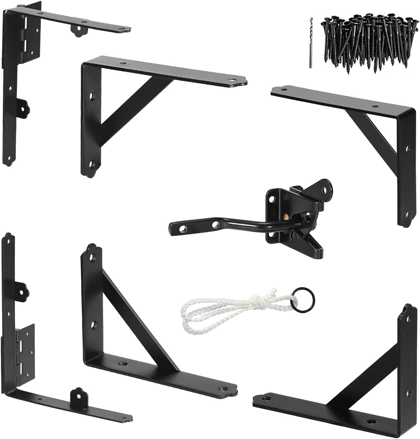 Gate Corner Brace Bracket anti Sag Gate Frame Hardware Kit for Wooden Gate Fence