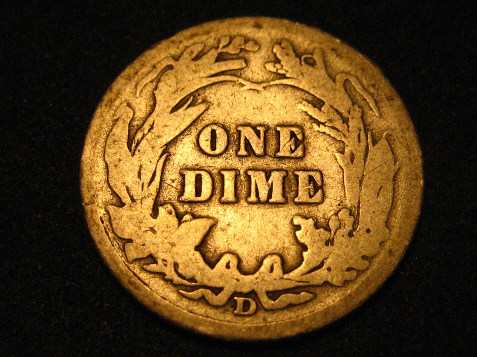 1910-D 90% Silver Barber Dime Good ^^^^^