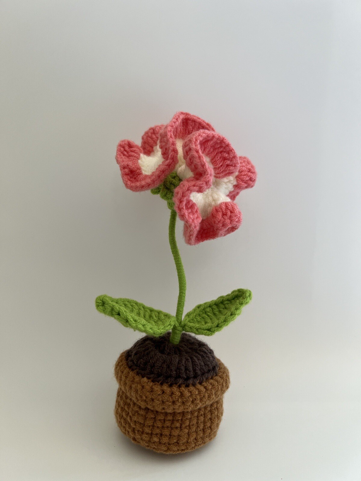 Fluffy Crochet Flowers Small Pots