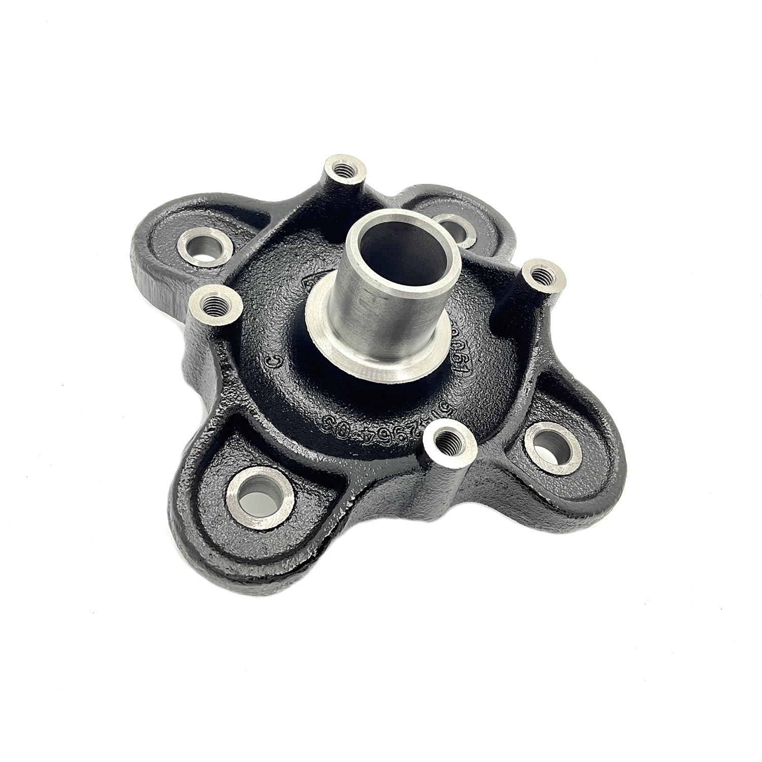 Polaris Wheel Hub, Machined, Black, Genuine OEM Part 5142964-067, Qty 1