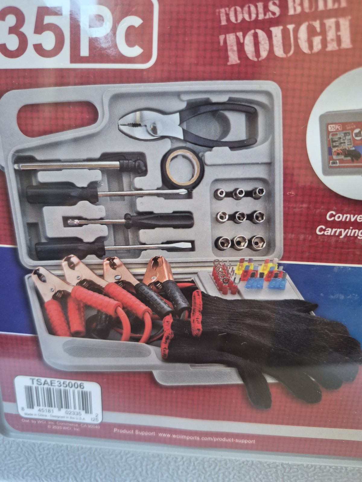 Auto Emergency Kit 35 pieces SEALED Hardcase road safety kit