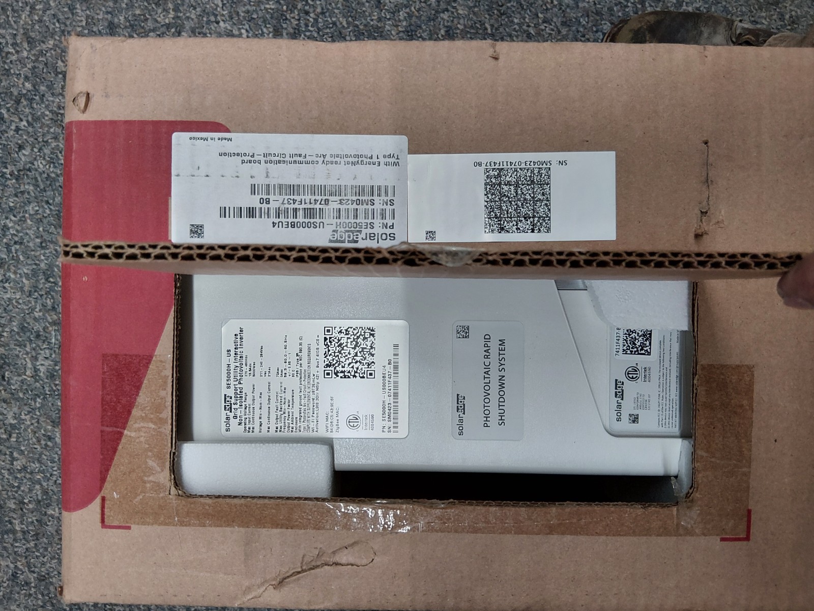 SOLAREDGE SOLAR PANEL INVERTER GRID TIE SE5000H NEW IN BOX