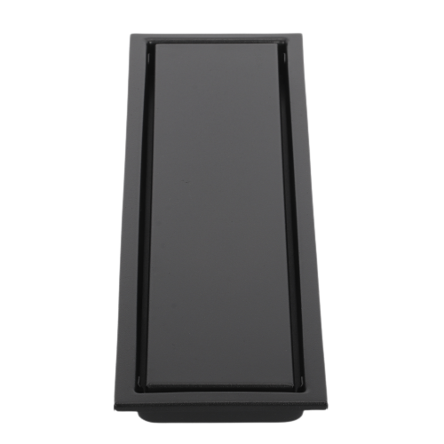 16"/24" Matte Black Linear Shower Drain 2-in-1 Trench Floor Drain Tile Insert