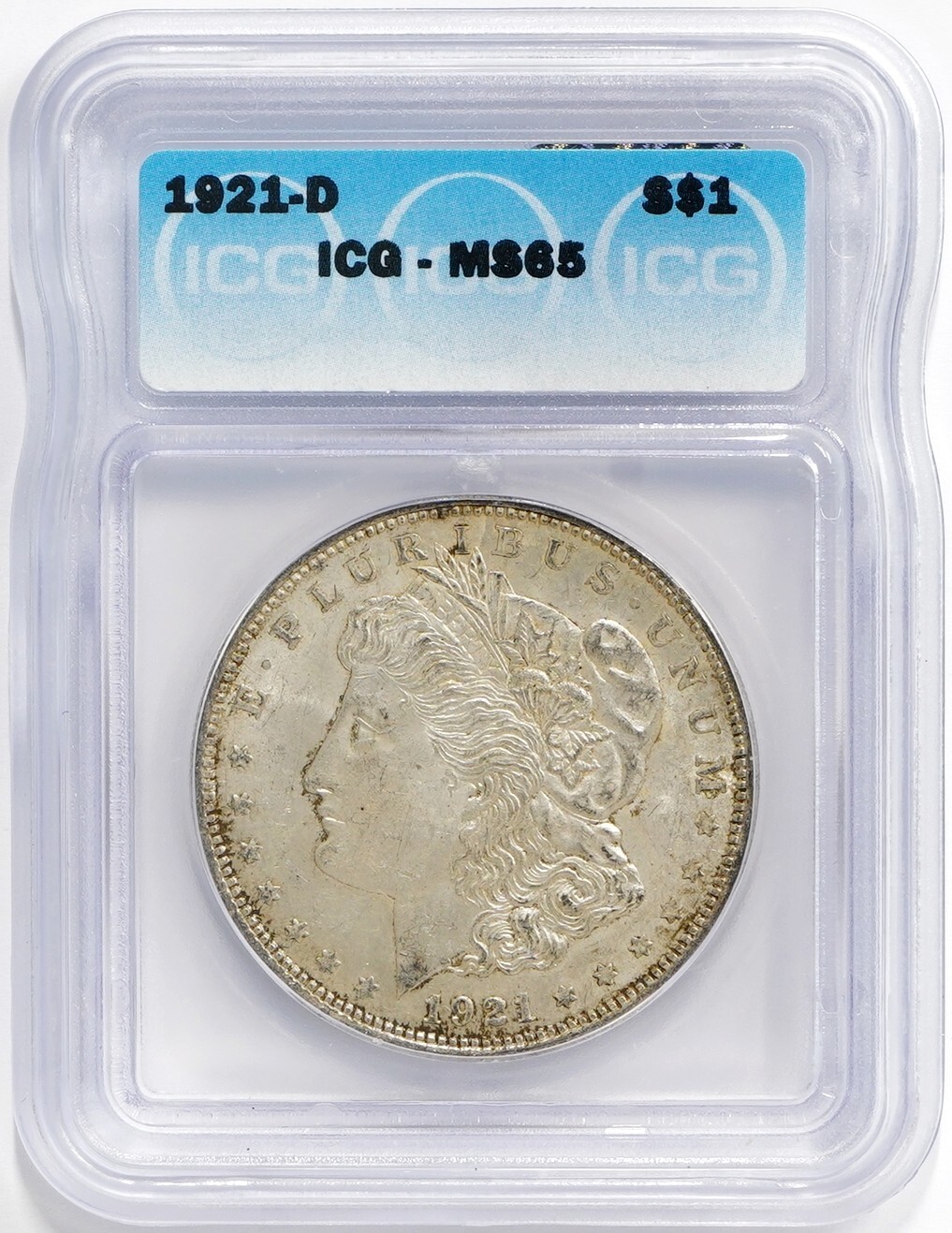 1921-D Morgan Dollar ICG MS-65