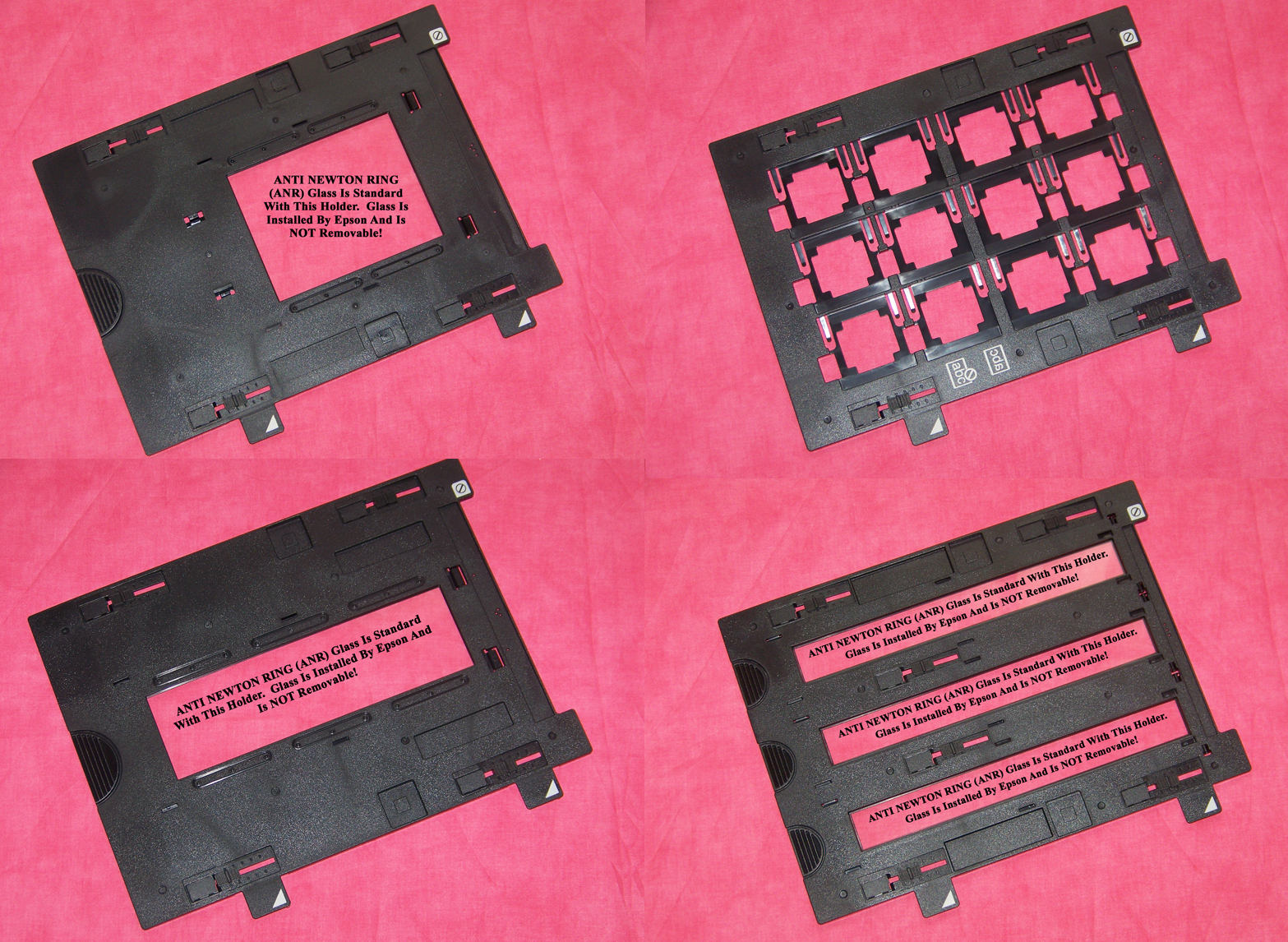 Epson Perfection v700 & v750 - Film Holders - All 4 - ANTI NEWTON RING Resin