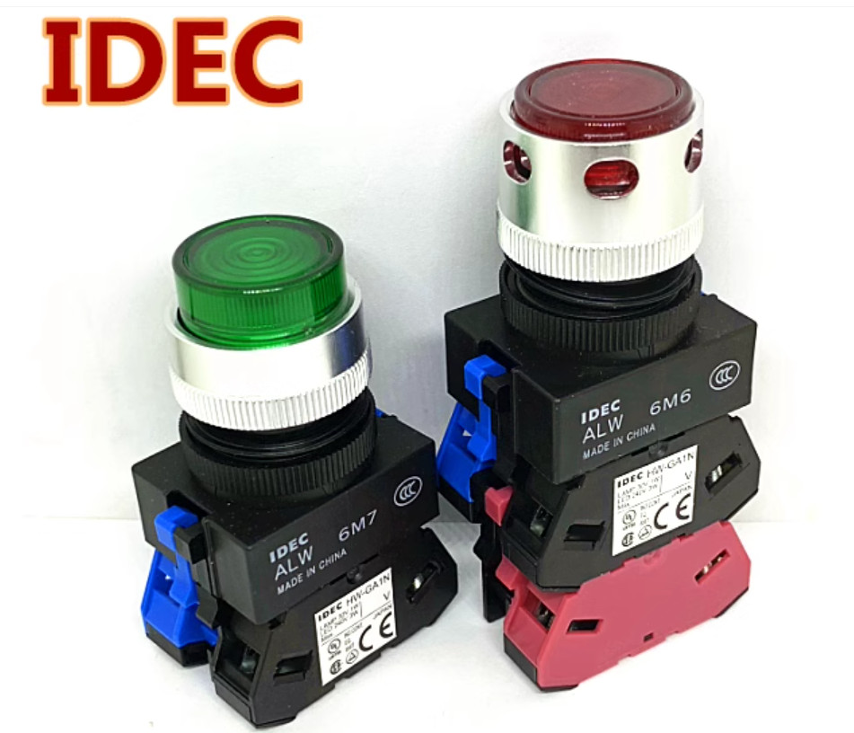 1PC New IDEC Push button switch with light ALW22211DR #LL