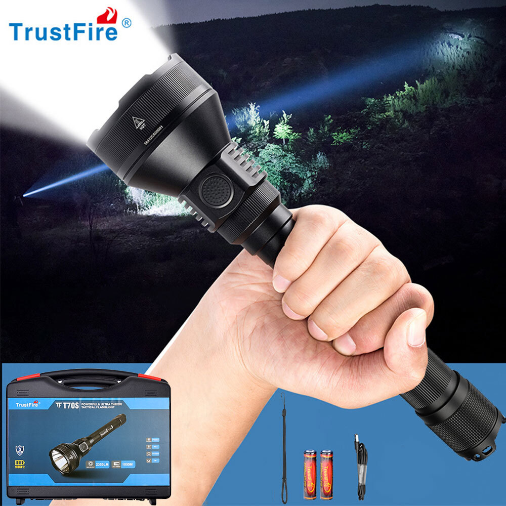 TrustFire T70S Kit 2350LM Rechargeable Tactical Flashlight Outdoor Hunting Torch