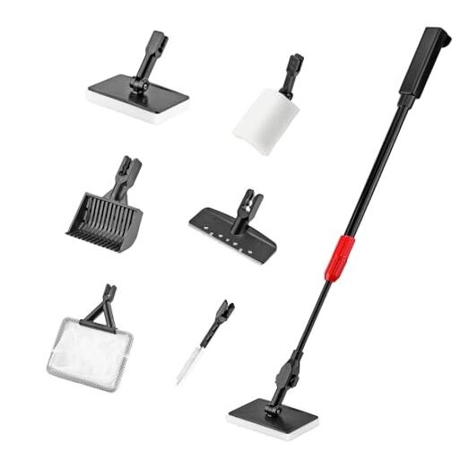 6 in 1 Aquarium Cleaning Tool Kit, Multi-Use Fish Tank Cleaning Kit with
