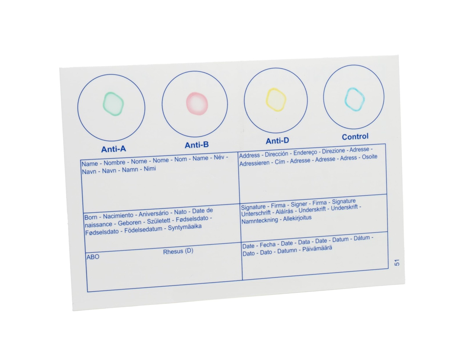 Eldoncard Blood Typing Kit, 1 Test Pack, Know Your 5 Piece Set, Red