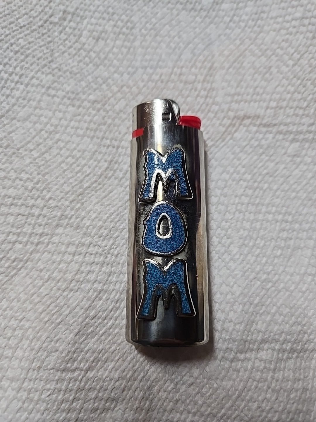 Vtg Lighter Case MOM Sleeve Western Cover Holder Silver Turquoise for Bic