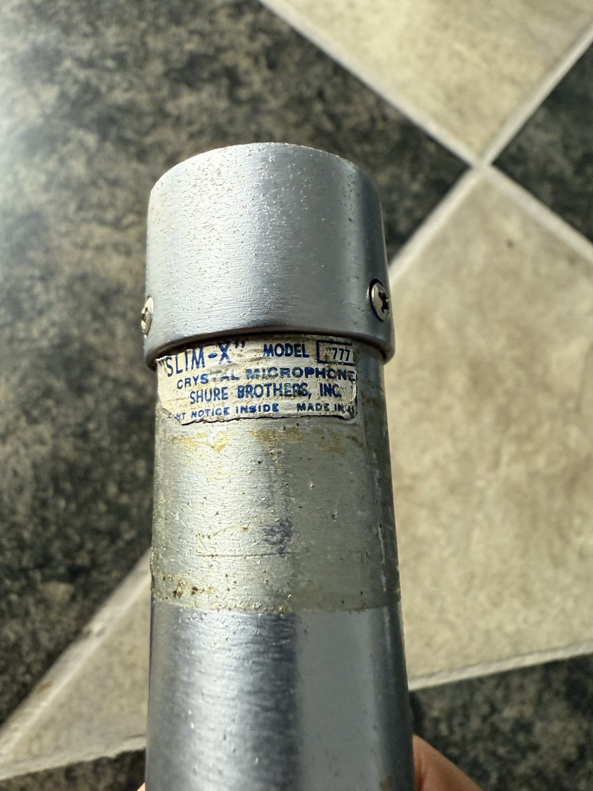 Shure Slim-X 777 Unidirectional Crystal Microphone