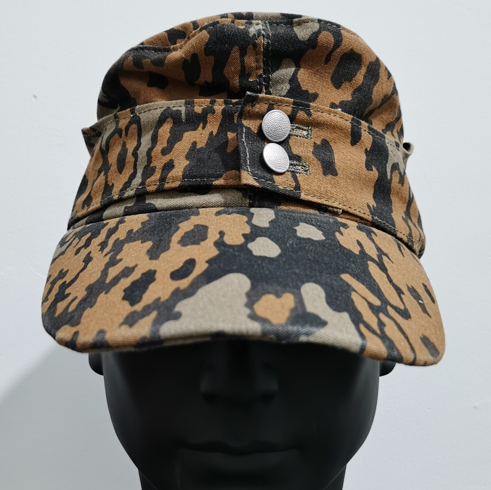 WWII German Army M43 Oak Camouflage Field Cap Camo Cotton Size XL