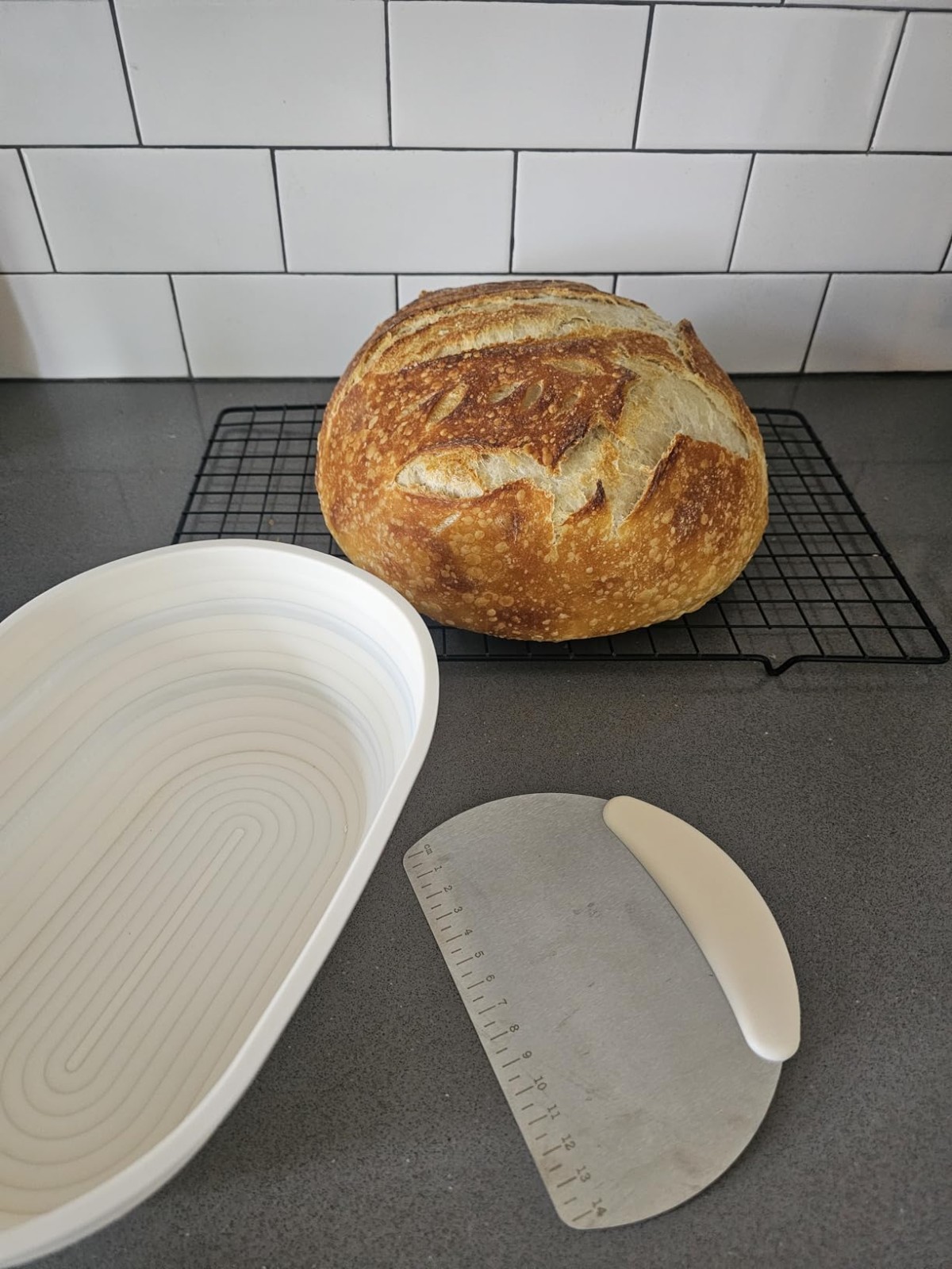 Sourdough Starter Kit with 2 Silicone Proofing Baskets