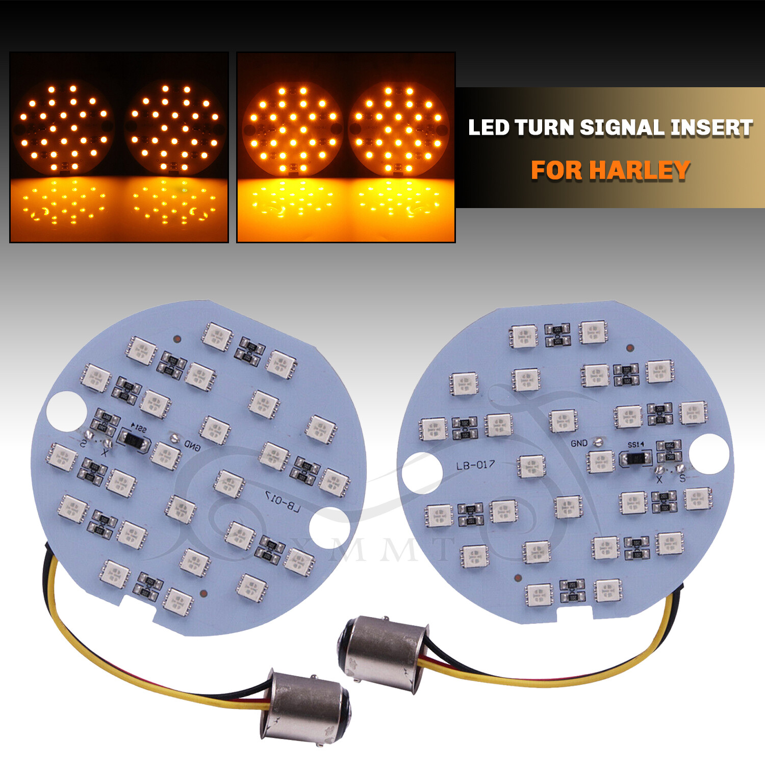 Amber 1157 LED Turn Signal Blinker Running Light Fit For Harley Road Glide King