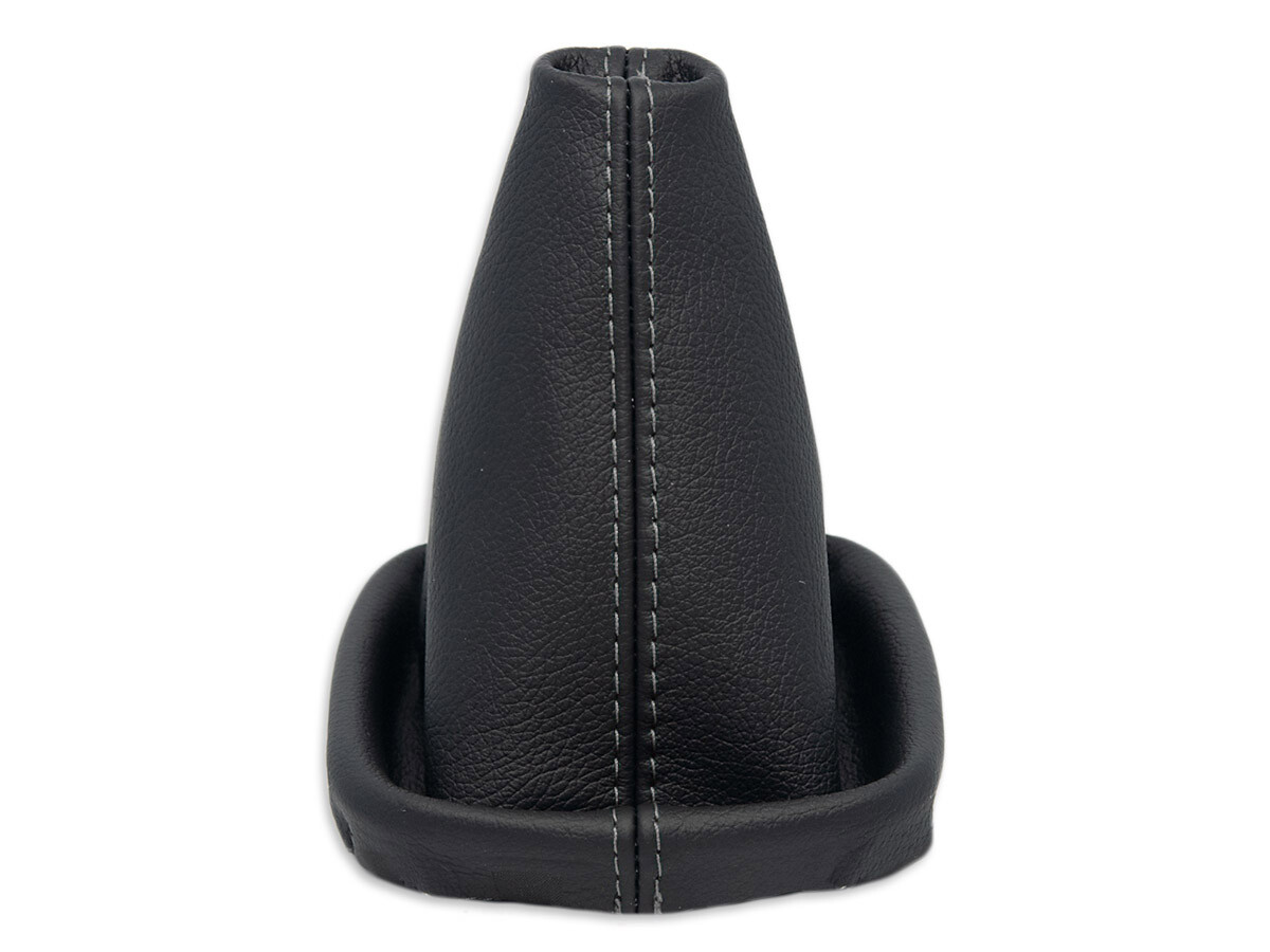 FOR AUDI A6 C5 1997-2001 GEAR SHIFT BOOT GAITER LEATHER STITCHING GRAY + FRAME
