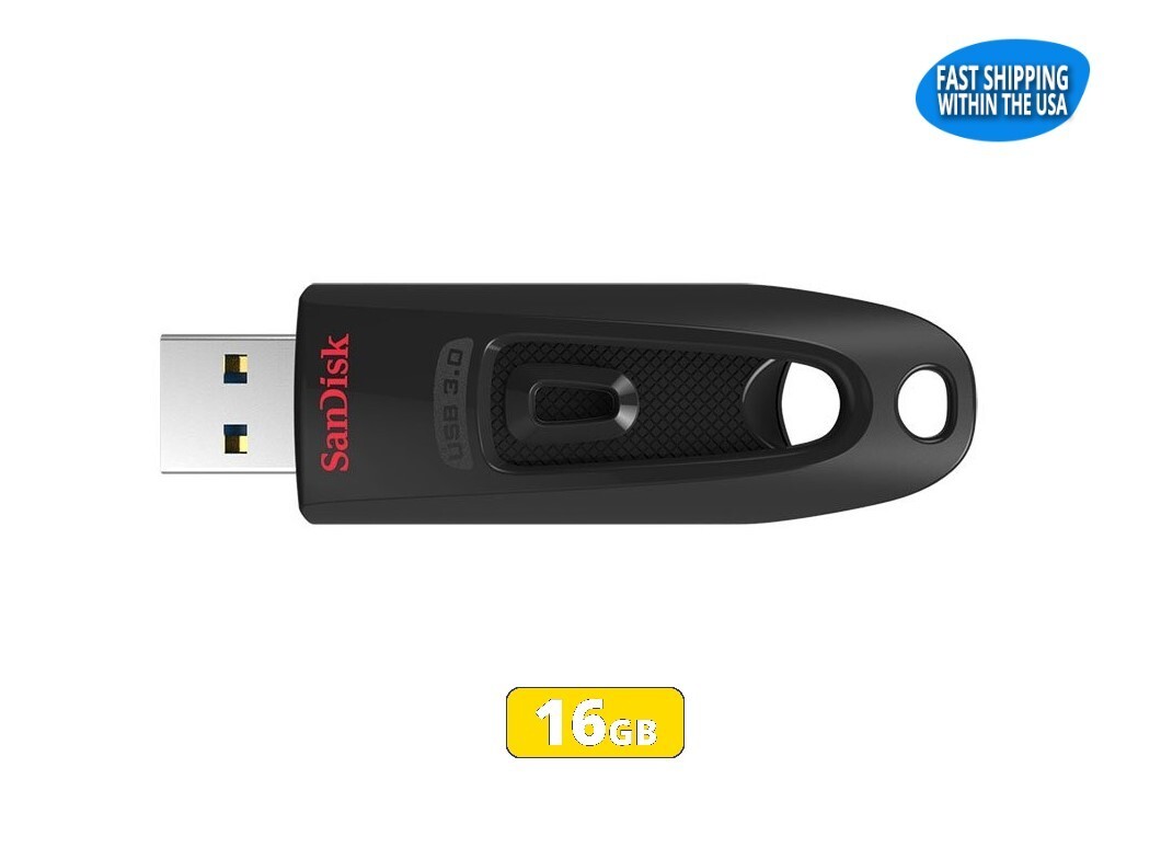 Sandisk Ultra 16GB USB 3.0 Flash Drive Thumb Drive Pen Drive