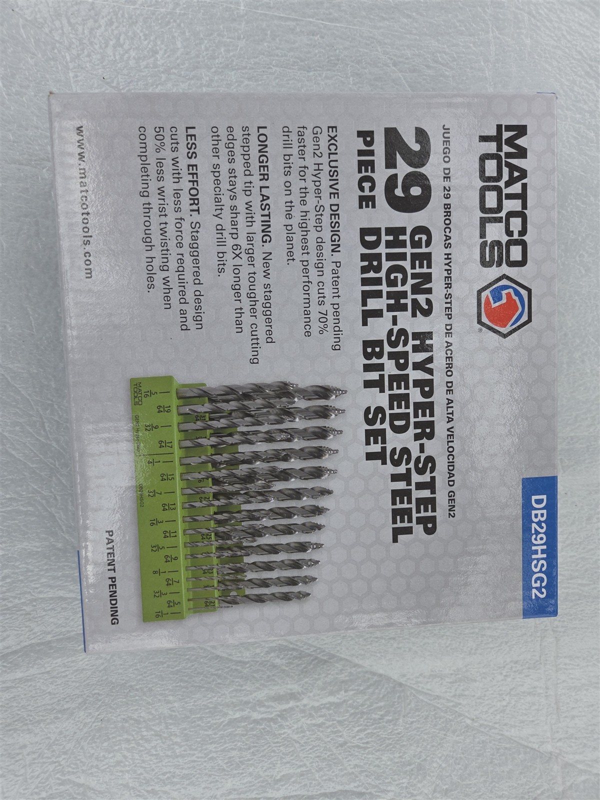 Matco Tools Gen2 Hyper-Step 29pc High-Speed Steel Drill Bit Set | DB29HSG2