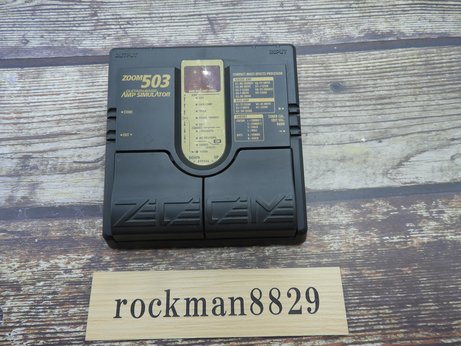 Zoom 503 Guitar & Bass Amp Simulator Guitar effect pedal used from japan
